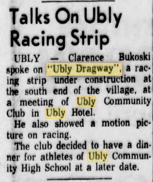 Ubly Dragway - April 1963 Article On Opening (newer photo)